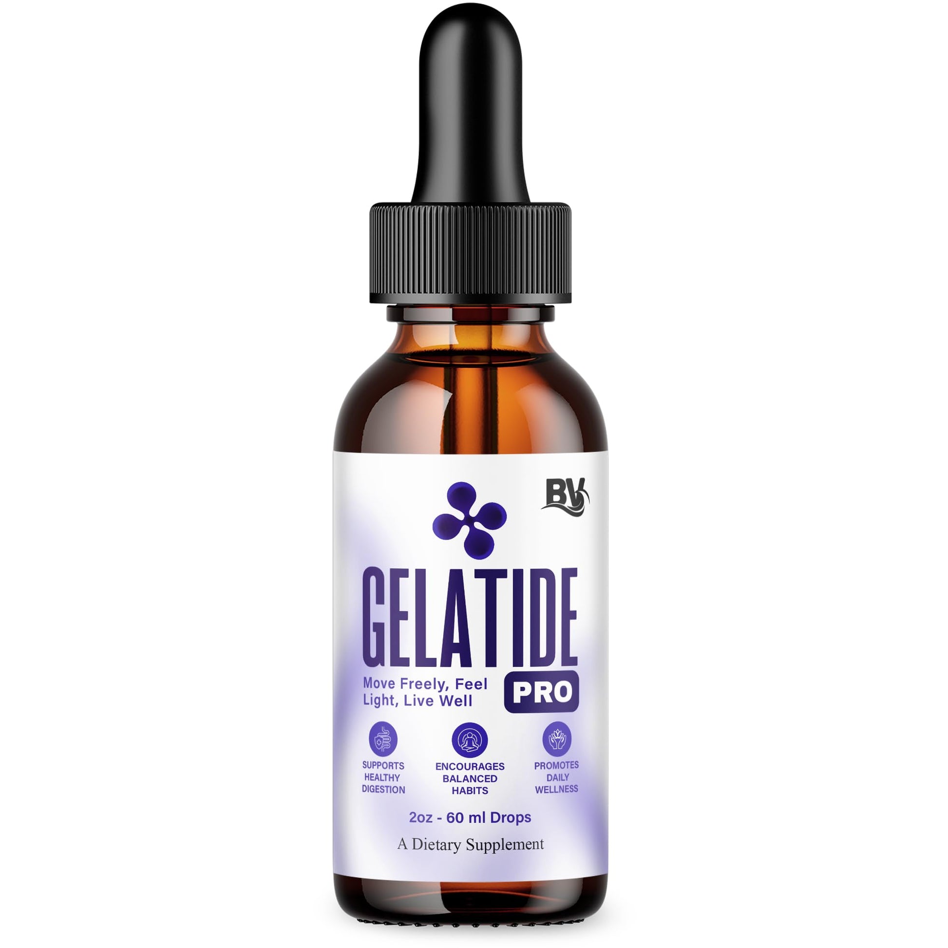 BLUE VIBE Gelatide Liquid Drops, Gela Tide Advanced Maximum Strength Overall Health & Wellness Support Supplement, Gelatide Premium Daily Health and Overall Energy Formula (2oz / 60ml) BLUE VIBE buy supplements canada