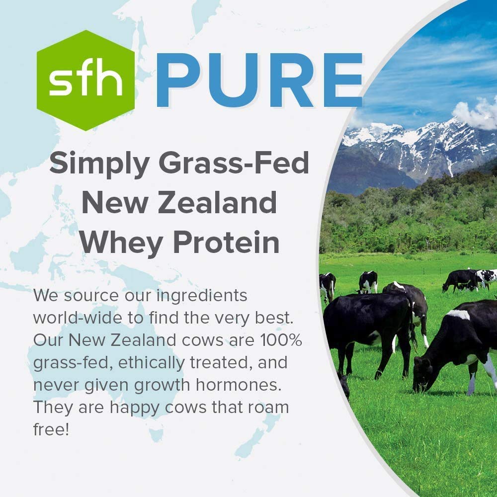 SFH Pure Whey Protein Powder (Chocolate) Best Tasting 100% Grass Fed Whey SFH buy supplements canada