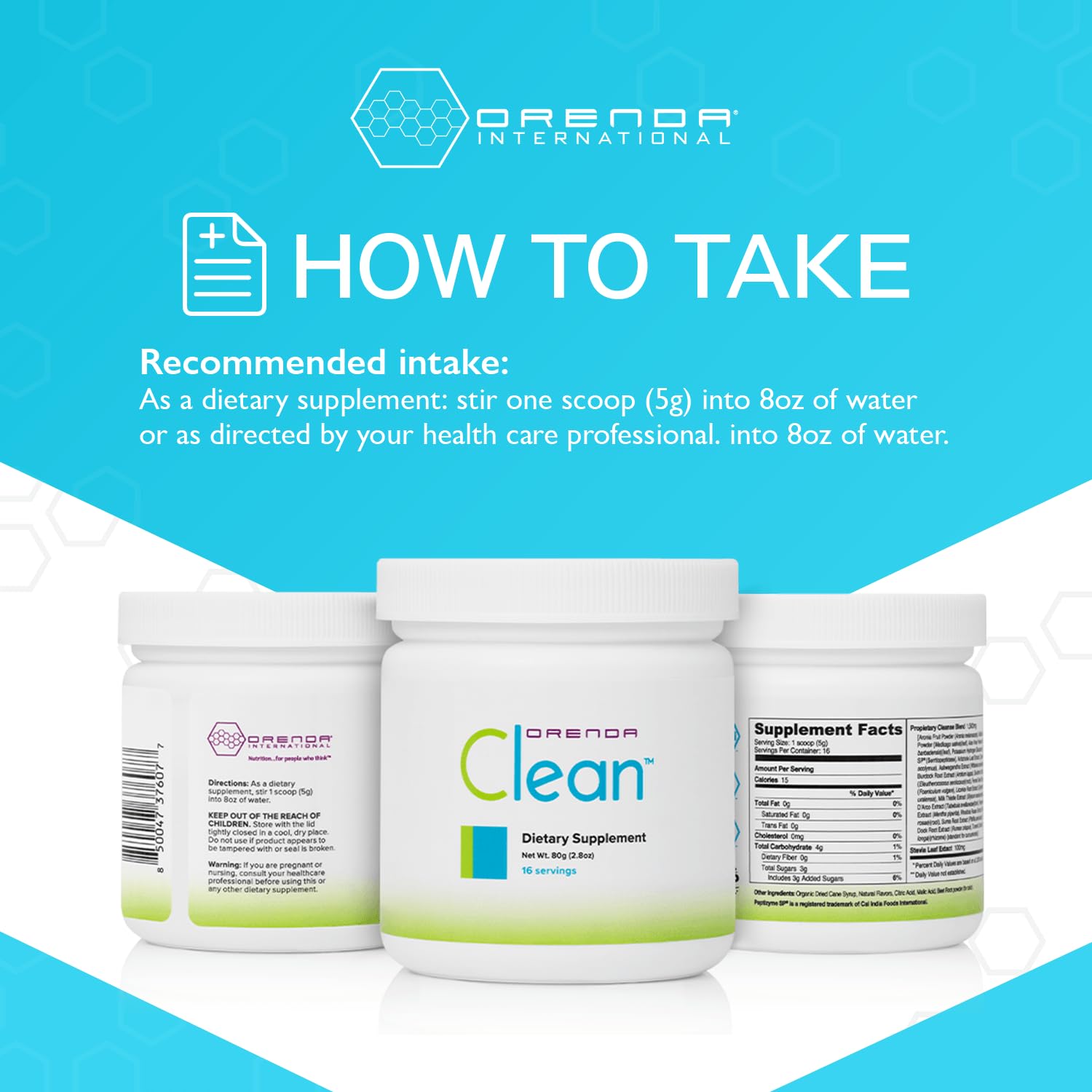 Orenda Clean - Peptizyme-SP EN, Aronia Berry, Aloe Vera and More for Digestive Support - Nutrient-Rich Supplement for Wellness - 80g, 16 Servings Orenda International buy supplements canada