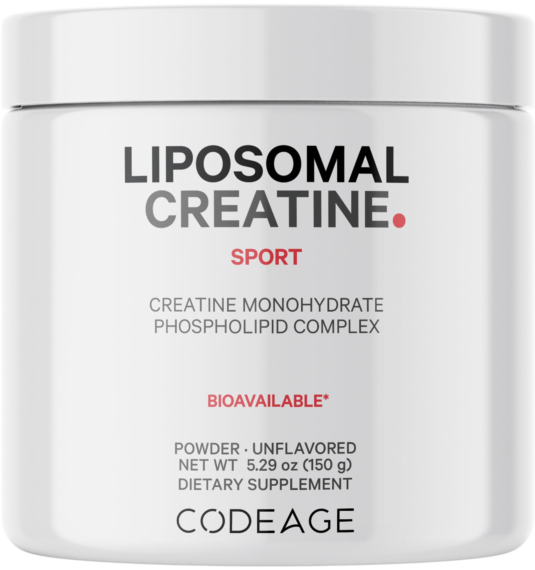 Codeage Liposomal Creatine Powder Supplement, Pure Creatine Monohydrate 5000mg, Pre Workout & Post Workouts - Unflavored Creatine, Micronized Creatine Powder - Creatinine for Sports - 30 Servings Codeage buy supplements canada