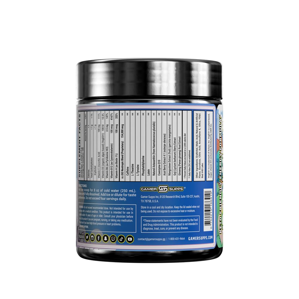 Gamer Supps GG Energy - Goof Juice by MoistCr1TiKaL (100 Servings) - Keto Friendly Gaming Energy and Nootropic Blend, Sugar Free + Organic Caffeine + Vitamins + Immune Support, Powder Drink Gamer Supps buy supplements canada