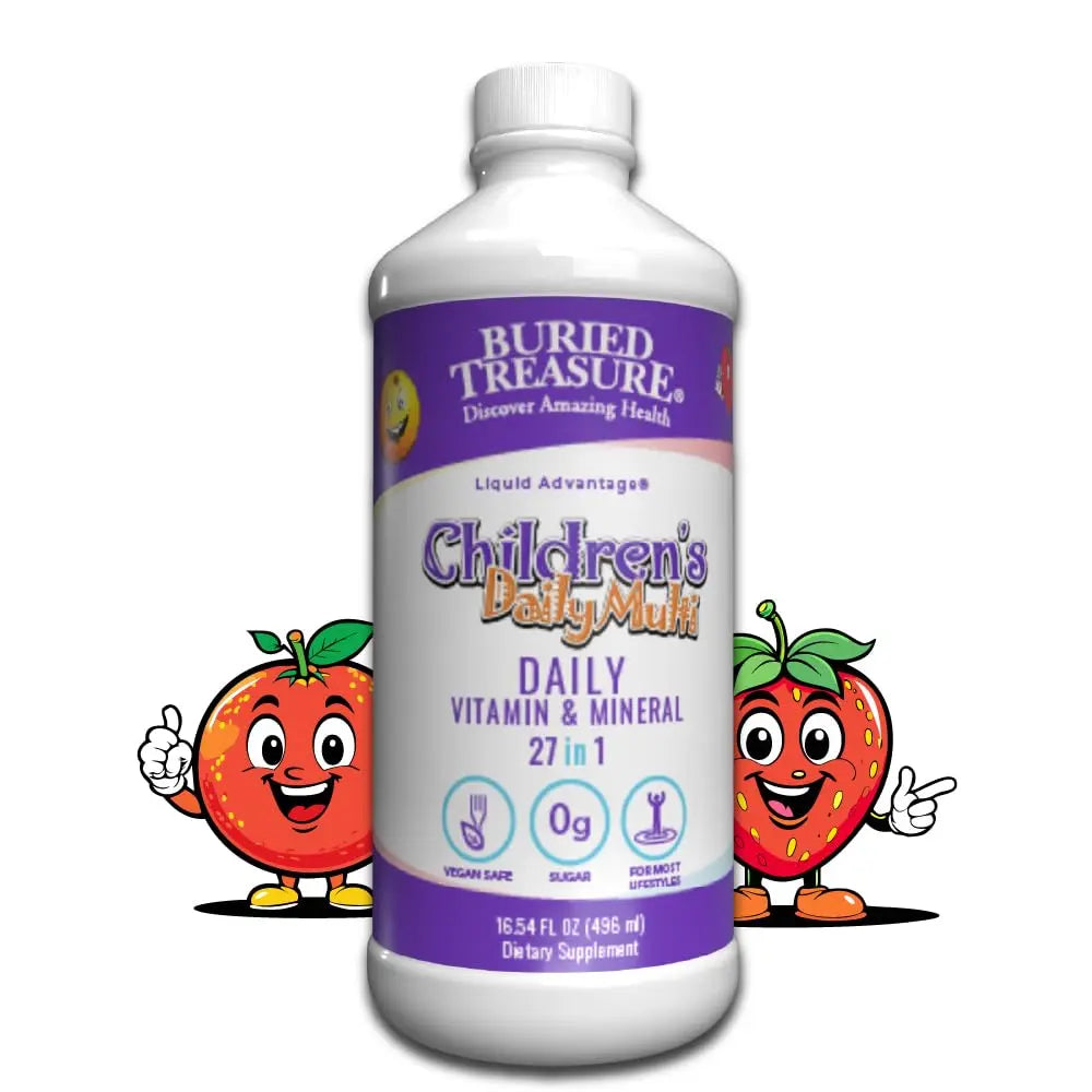 Buried Treasure Children’s Daily Liquid Multivitamin - 16 oz, 16 servings, Orange Mango Flavor, Supports Kids with Essential Nutrients & Minerals Select Nutrition buy supplements canada