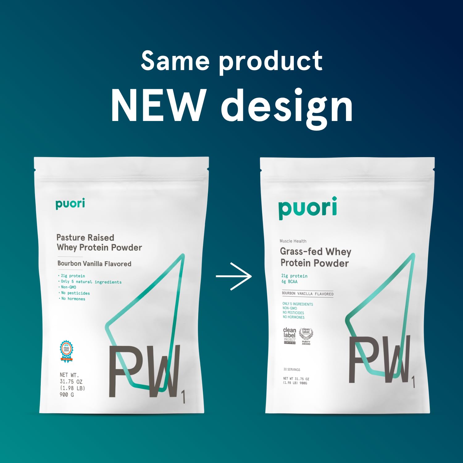 Puori Whey Protein Powder, Bourbon Vanilla - PW1 Pasture-Raised, Grass-Fed Whey Protein Powder Drink Mix containing BCAA Amino Acids - Post-Workout Supplement Puori buy supplements canada