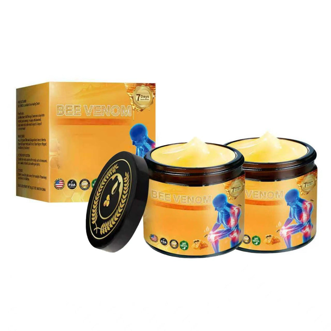 2 Pcs Bee Venom Joint Treatment Cream, Throughout Release Joint Activities Muscle and Massage Relief Gel. Yaper buy supplements canada