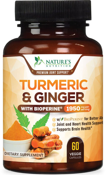 Turmeric Curcumin with BioPerine & Ginger 95% Standardized Curcuminoids Nature's Nutrition buy supplements canada