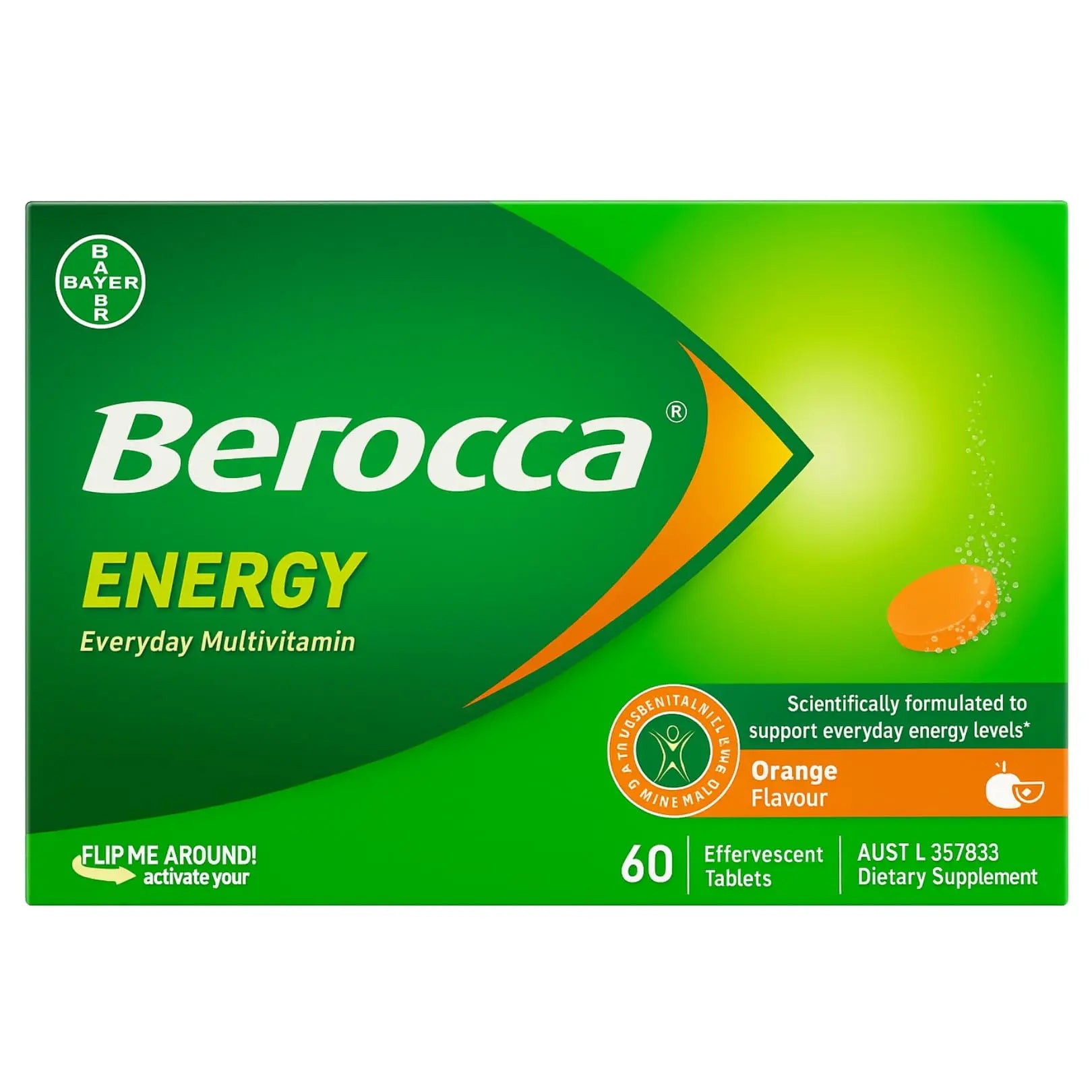 Berocca Energy Vitamin B & C Orange Flavour Effervescent Tablets 60 Pack Berocca buy supplements canada
