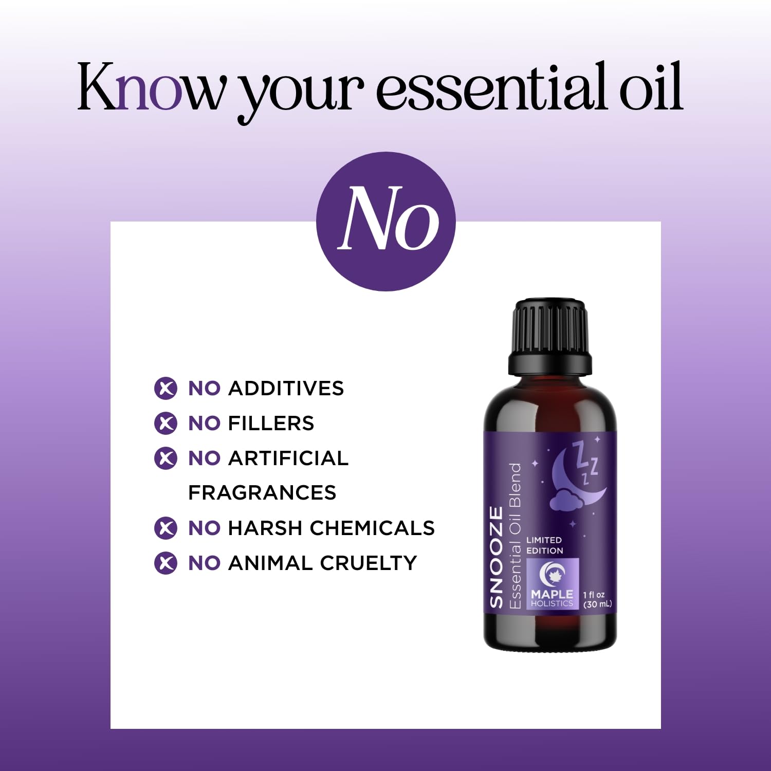 Sleep Essential Oil Blend for Diffuser - Snooze Blend Essential Oil for Sleep with Roman Chamomile Maple Holistics buy supplements canada