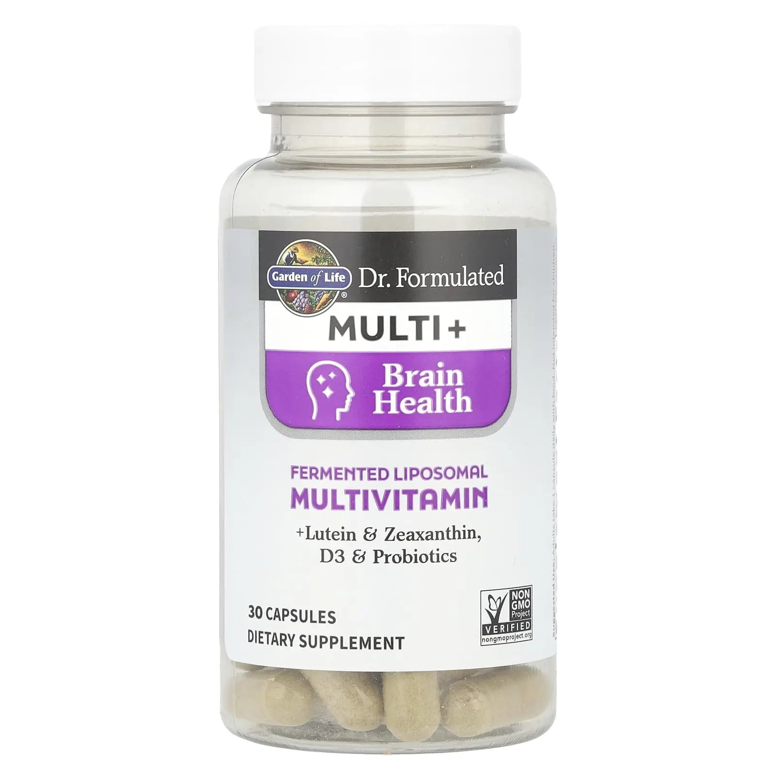 Garden of Life Dr Formulated Multi+ Brain Health, Fermented Liposomal Multivitamin + Lutein & Zeaxanthin, Vitamin D3 & Probiotics Garden of Life buy supplements canada