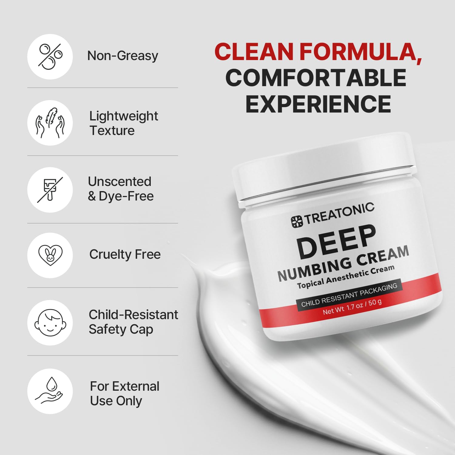 Treatonic Maximum Strength Numbing Cream: Numbing Cream for Discomfort, Burn, Itch & Pain Relief - Fast-Acting, Soothing Topical Anesthetic with Menthol & Emu Oil for Hemorrhoid Treatment – 1.7oz Treatonic buy supplements canada
