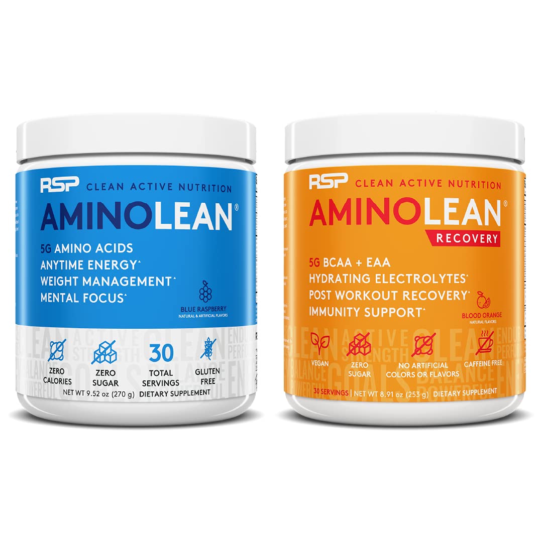 RSP NUTRITION AminoLean Pre Workout Energy (Blue Raspberry 30 Servings) with AminoLean RSP NUTRITION buy supplements canada