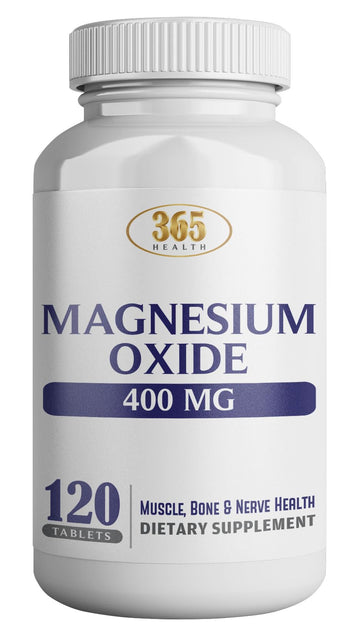 Magnesium 400mg [High Potency] Supplement – Magnesium Oxide for Immune Support, Muscle Recovery, Leg Cramps and Relaxation 120 Tablets-USA Made HEALTH LFE buy supplements canada