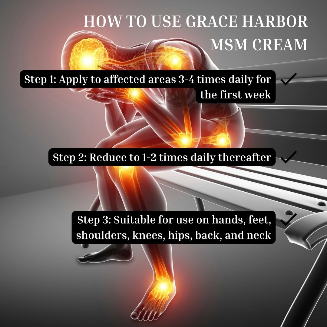 Grace Harbor MSM Cream – Variety 3 Pack – Daily Skin, Joint and Muscle Rub – Best Goat Milk Unscented Baby Lotion for Severly Dry Skin – Therapeutic Essential Oils and Fragrance Free – 4 oz Grace Harbor International buy supplements canada