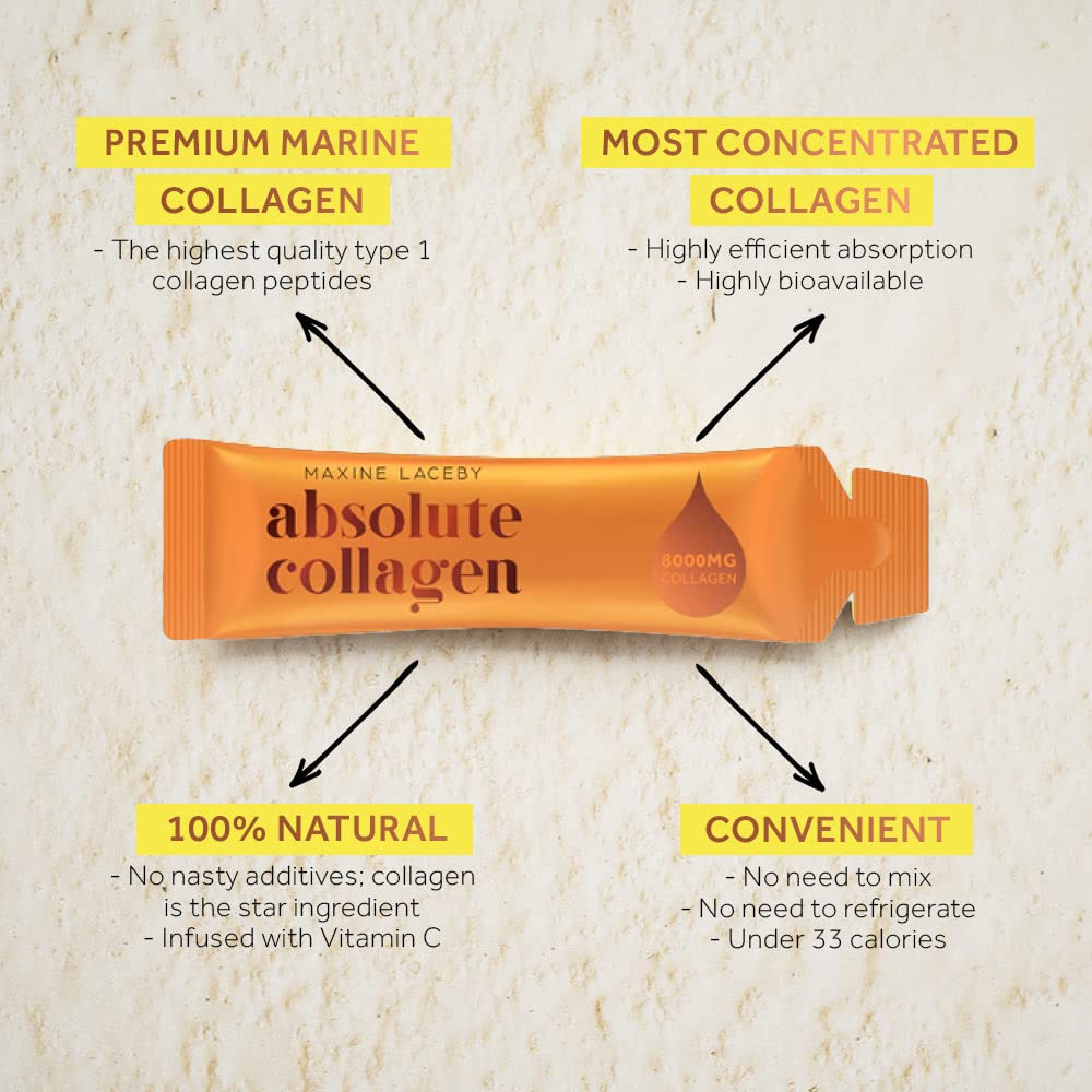 Absolute Collagen Marine Liquid Collagen Supplement for Women - 8000mg Collagen in Each Sachet Absolute Collagen buy supplements canada