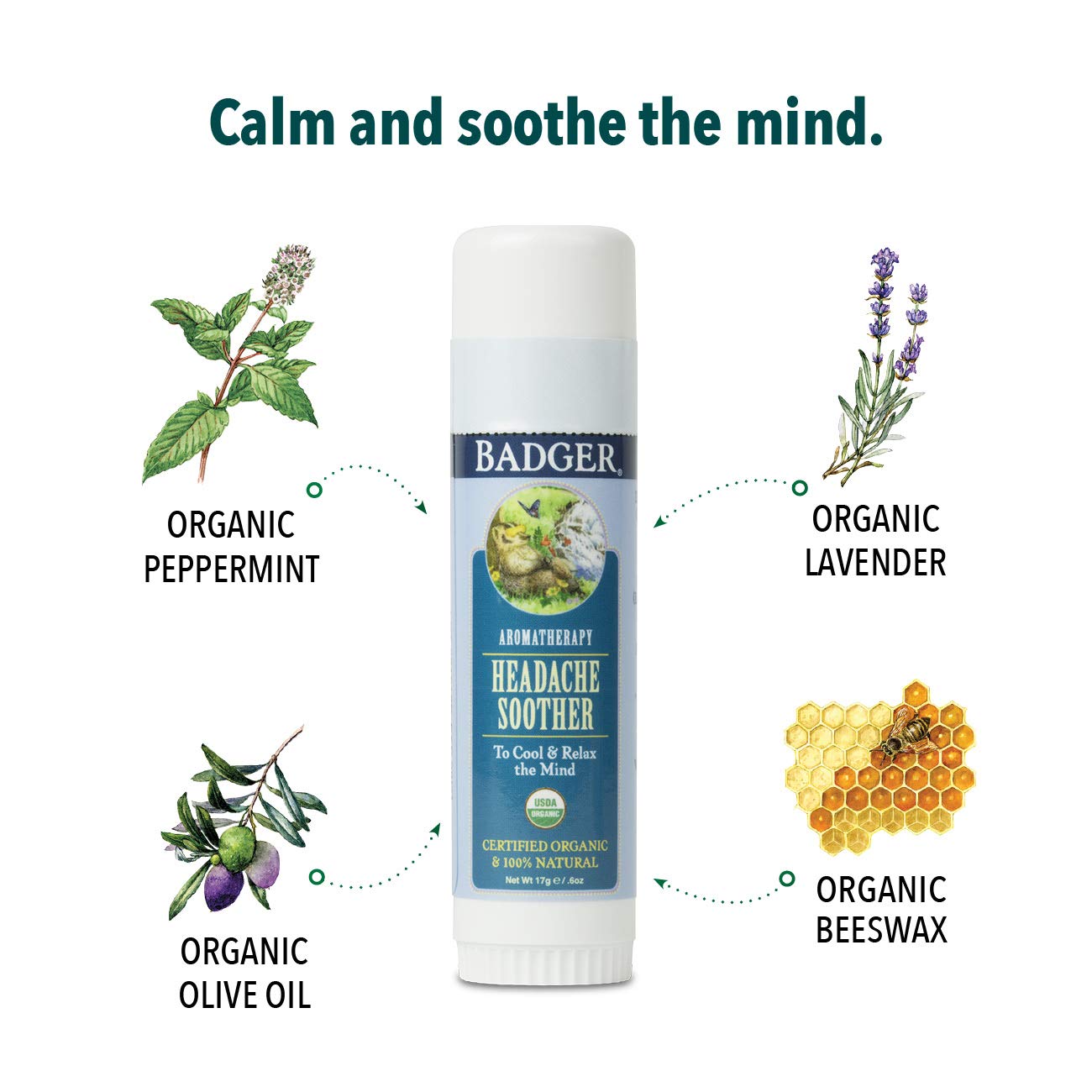 Badger Headache Soother - .6 oz Stick Badger buy supplements canada