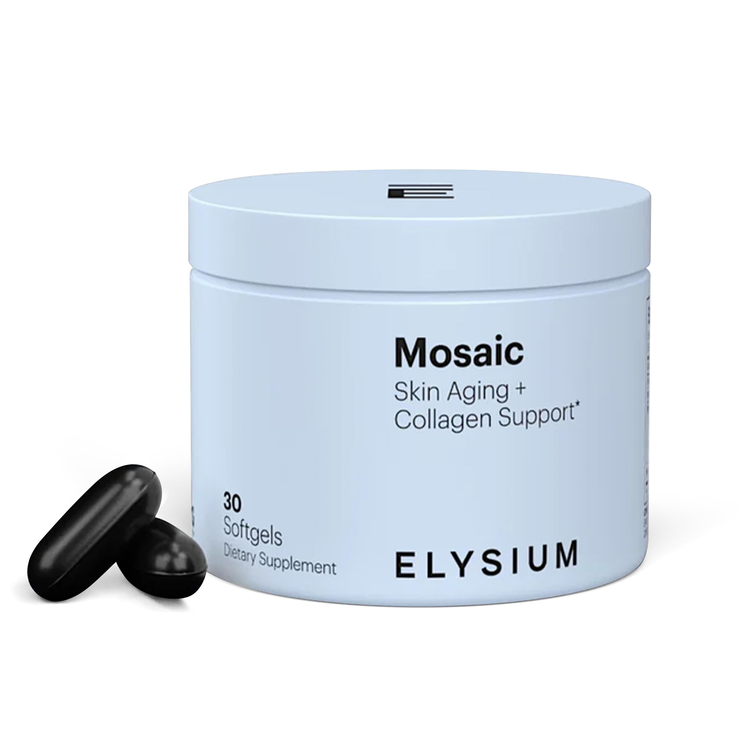 ELYSIUM Mosaic - Hyaluronic Acid Supplement - Clinically Proven - Fights Fine Lines & Skin Aging - Collagen Supplement - 30-Day Supply (Vegan Softgels) ELYSIUM buy supplements canada