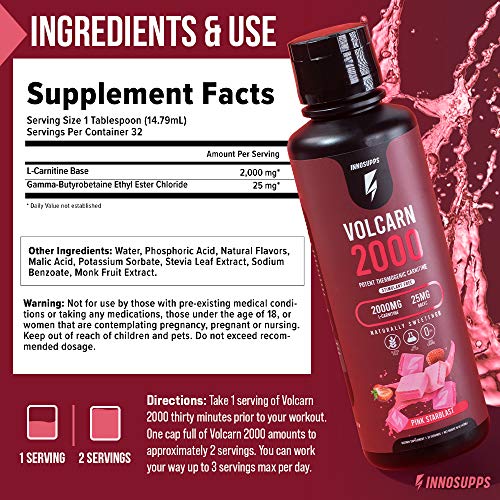 InnoSupps Volcarn 2000 - Advanced Fat Burning Liquid | L-Carnitine, GBEEC, Boost Energy InnoSupps buy supplements canada