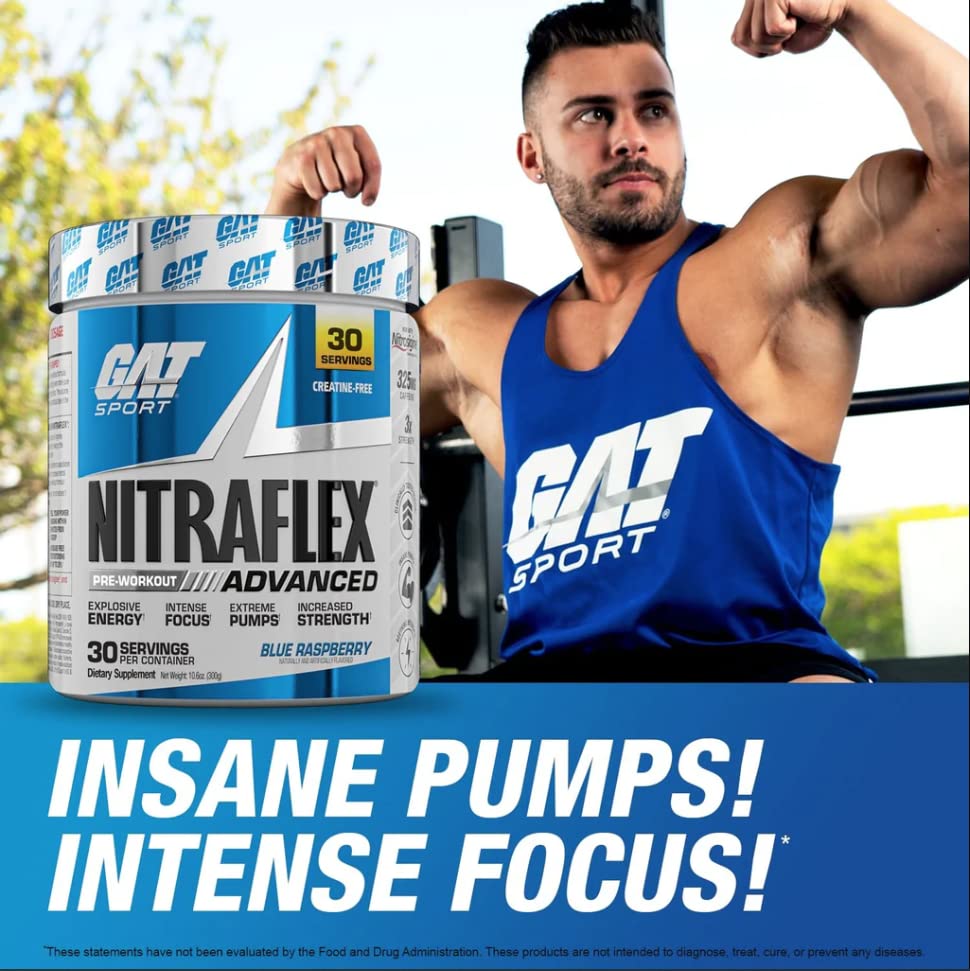 GAT SPORT, Nitraflex Advanced Pre-Workout Powder, Increases Blood Flow, Boosts Strength GAT SPORT buy supplements canada
