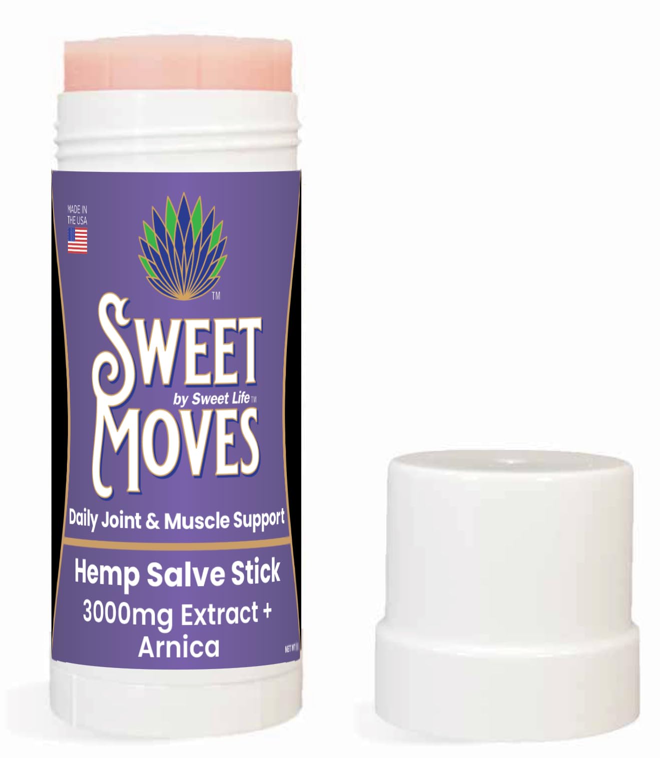 Sweet Life | Hemp Salve Stick | 3000mg | Organic Botanical Balm | Twist-Up Applicator | Small Business | Muscle & Joint Comfort Sweet Life buy supplements canada