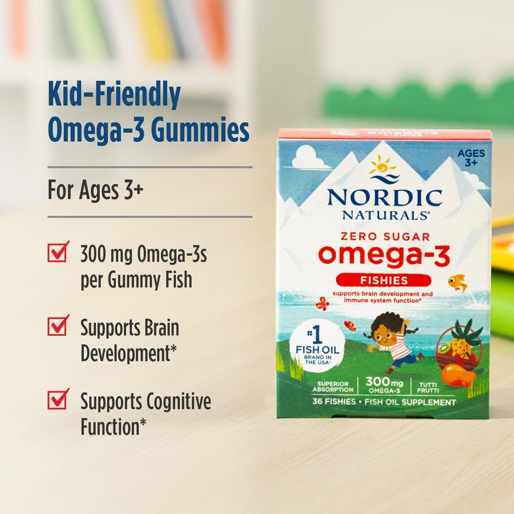 Nordic Naturals Nordic Omega-3 Fishies, Tutti Frutti - 36 Fishies - 300 mg Total Omega-3s with EPA & DHA - Healthy Brain, Mood, Vision & Immune System - Non-GMO - 36 Servings Nordic Naturals buy supplements canada