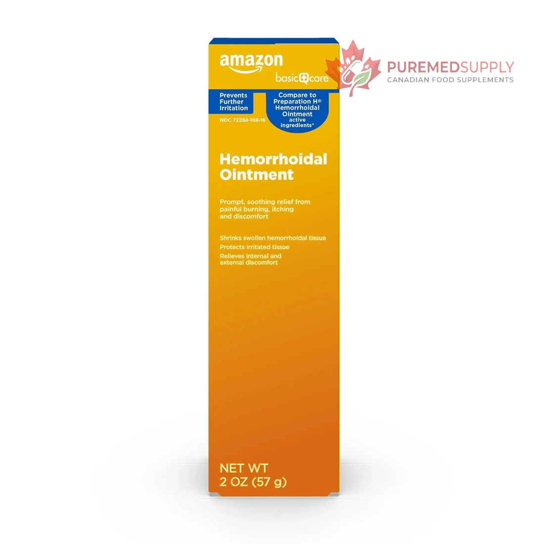 Amazon Basic Care Hemorrhoid Ointment, Fast-Acting Pain Relief, Relieves Burning, Itching, Swelling and Discomfort, 2 ounce (Pack of 1) Amazon Basic Care buy supplements canada