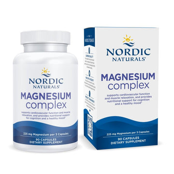 Nordic Naturals Magnesium Complex - 90 Capsules - 225 mg Magnesium, 1.9 mg Iron - Brain & Heart Health, Mood, Energy, & Muscle Relaxation - Non-GMO, Vegan - 30 Servings Nordic Naturals buy supplements canada