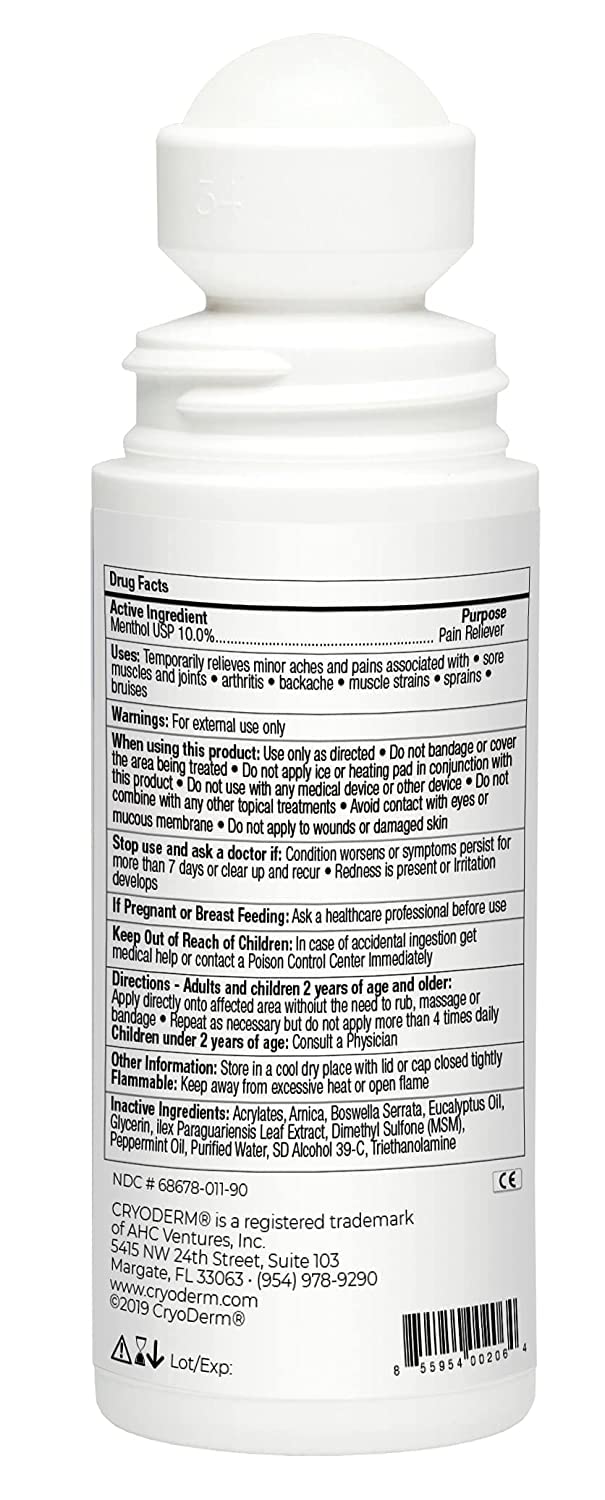 Cryoderm D-Roll-On-3oz-2 Cold Roll-On 3 oz. (Pack of 2) CryoDerm buy supplements canada