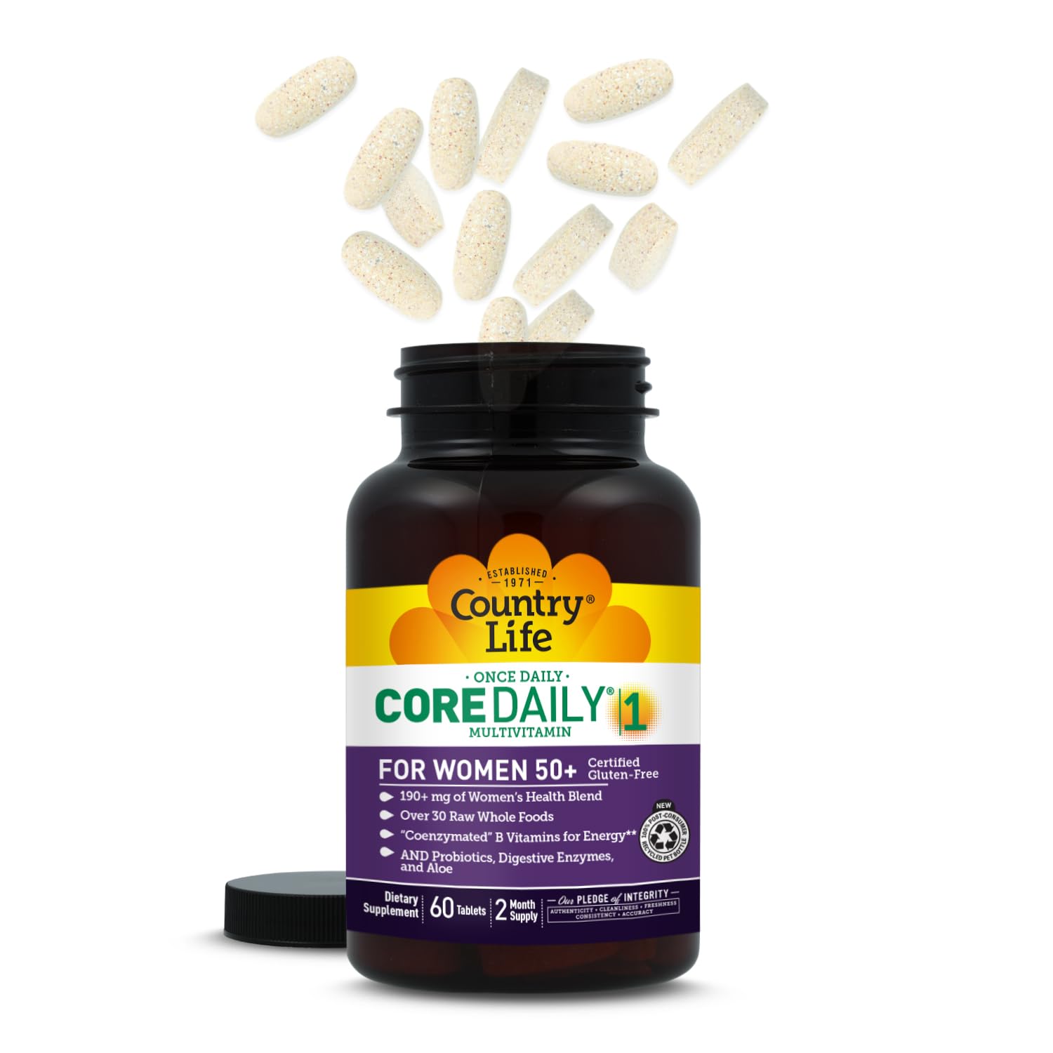 Country Life CORE Daily-1 for Women 50+ Multivitamin - Formulated for Women Over 50, Complete Daily Nutrition with Women's Health Blend, Coenzymated B Vitamins, Probiotics, and Digestive Enzymes Country Life buy supplements canada