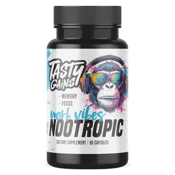 Nootropic Brain Supplement for Memory and Focus - Vitamin for Mental Health & Brain Health with L-Theanine, Rhodiola Rosea & Phosphatidylserine - Memory, Mental Clarity & Cognitive Improvement - 60 Ct TASTY GAINS buy supplements canada