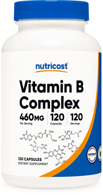 Nutricost High Potency Vitamin B Complex 460mg, 120 Capsules - with Vitamin C - Energy Nutricost buy supplements canada