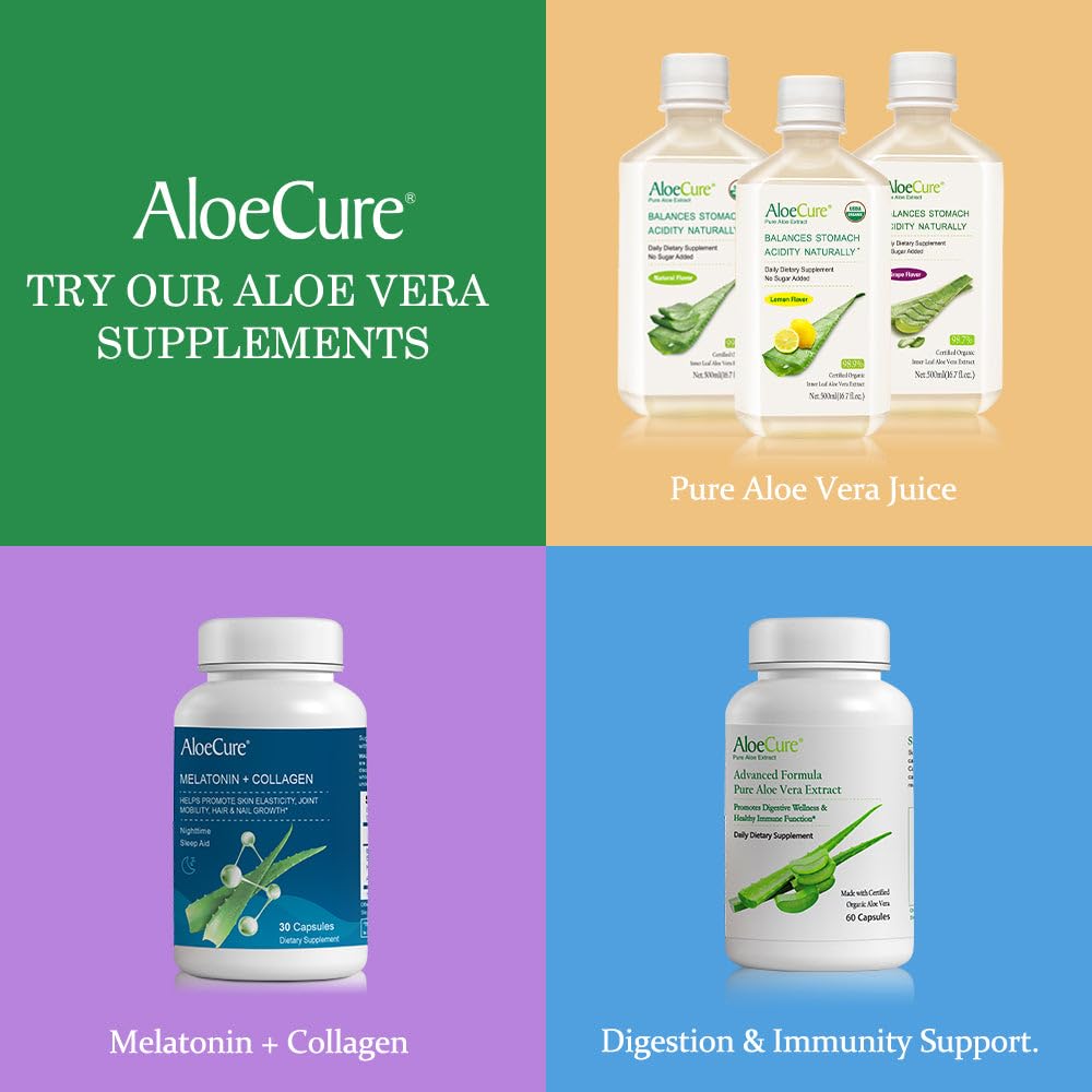 AloeCure VeraFlex Natural Joint Health, 60 Capsules, Clinically Tested Natural Plant-Based Formula to Support Comfort, Mobility and Flexibility - Featuring Organic Aloe Vera AloeCure buy supplements canada