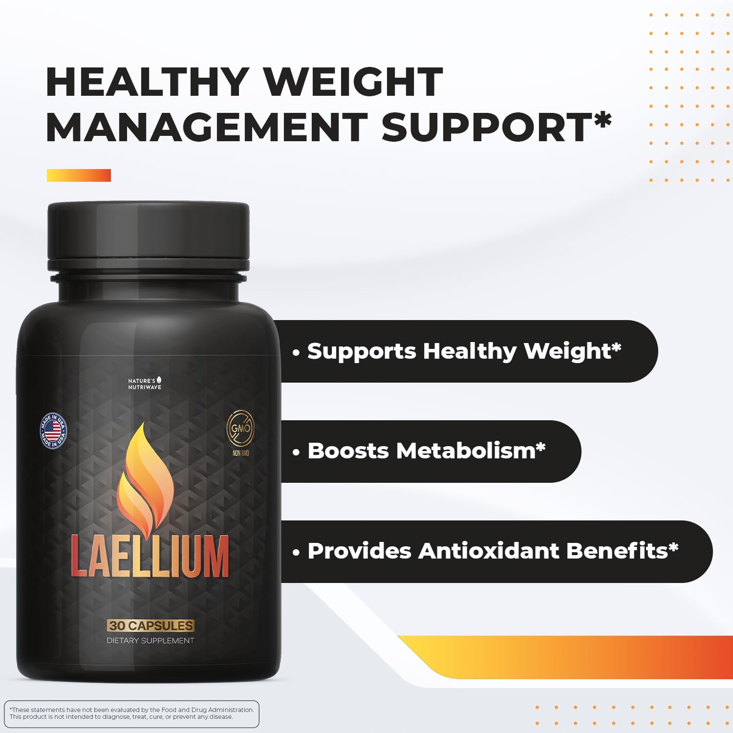 Laellium Capsules – Natural Supplement with Green Tea, Apple Cider Vinegar & Ginseng – Non-GMO, Supports Wellness – 30 Capsules, 1 Month Supply Nature’s NutriWave buy supplements canada