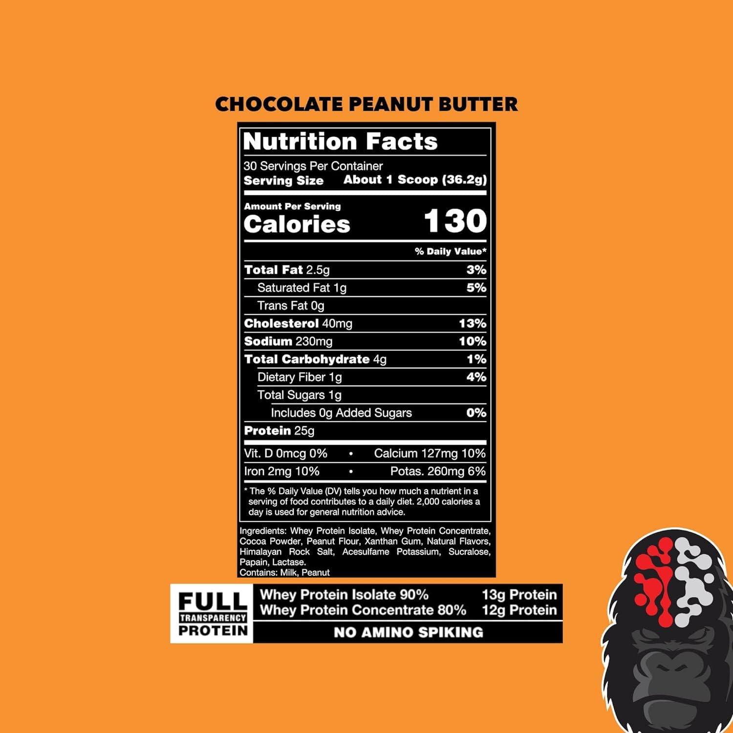 Gorilla Mode Premium Protein - Chocolate Peanut Butter / 24 Grams of Protein/Recover Gorilla Mind buy supplements canada