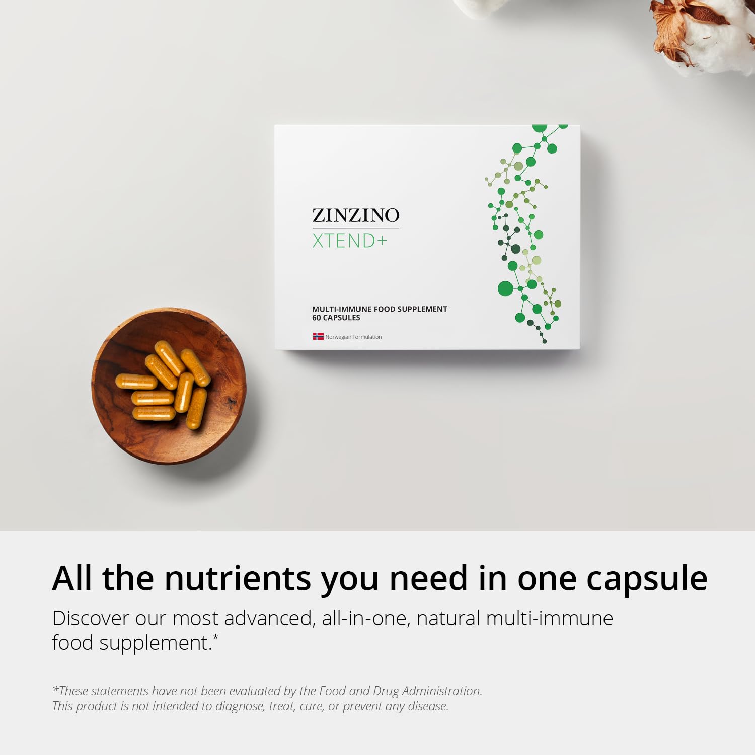 Zinzino Xtend + - Multi Immune Supplement - Essential Vitamins, Minerals & Vitamin C for Immune Support, Energy & Focus - 60 Capsules ZINZINO buy supplements canada