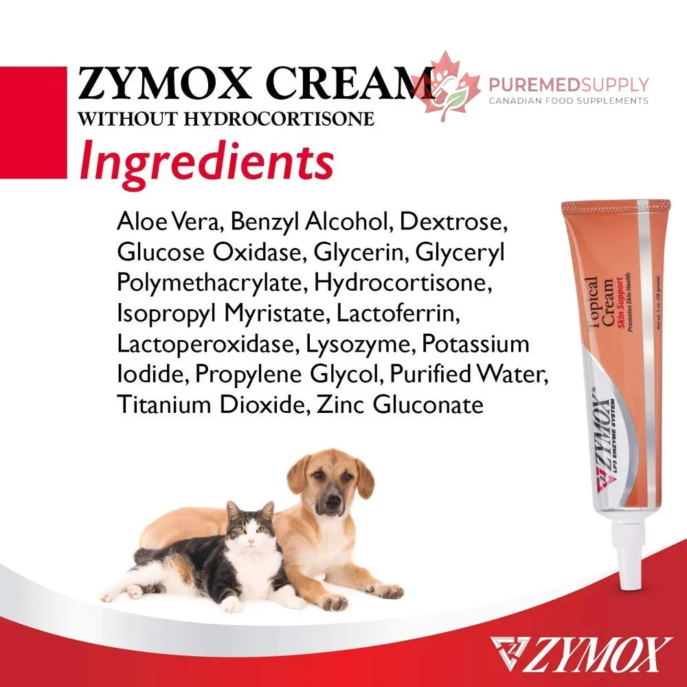 Pet King Brands ZYMOX Veterinarian Strength Topical Cream for Dogs and Cats, 1oz Pet King Brands buy supplements canada