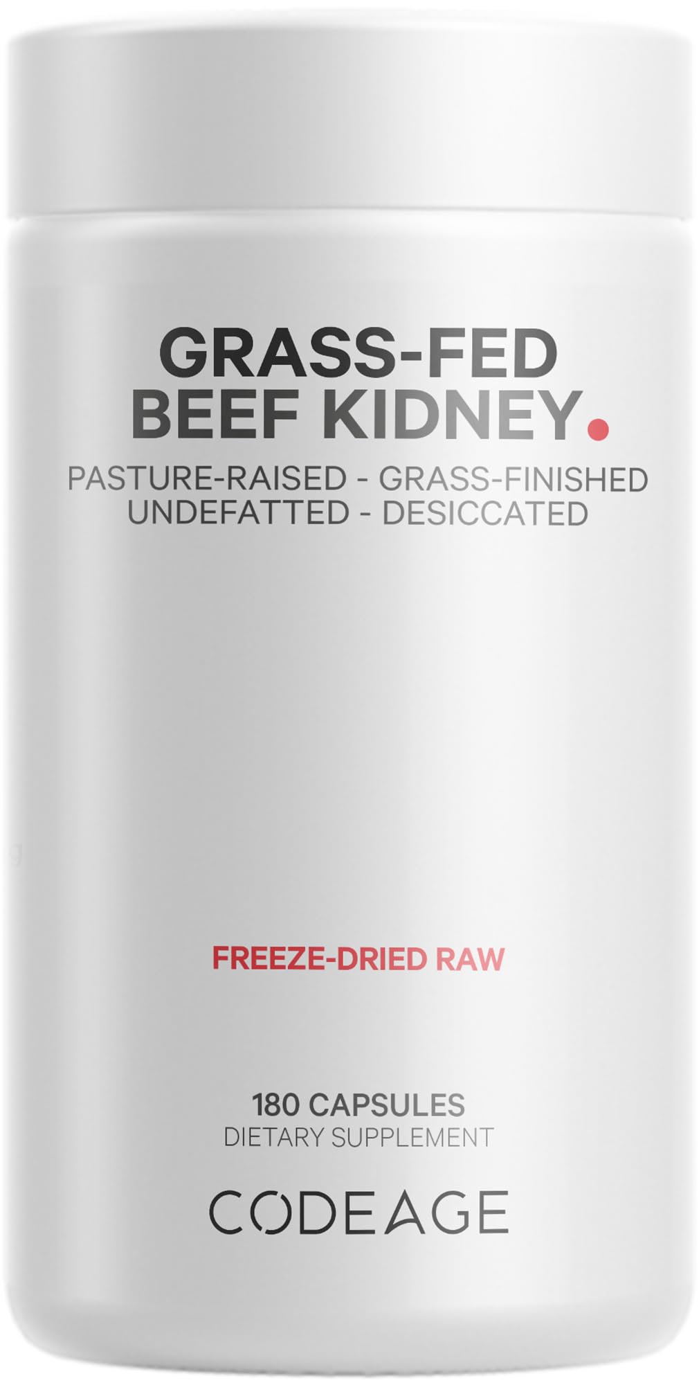 Codeage Grass Fed Beef Kidney Supplement - Freeze Dried, Non-Defatted, Desiccated Glandulars Nutrition Bovine Pills – Pasture Raised Beef Vitamins - Non-GMO -180 Capsules Codeage buy supplements canada