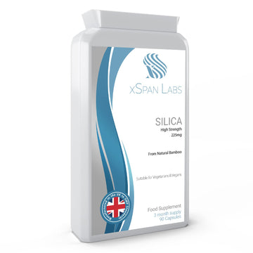 Silica 225mg – 90 Capsules - A Potent Highly Bioavailable Form - Naturally Sourced from Bamboo Extract - One-A-Day Vegan Capsules to Support Healthy Hair, Nails and Skin - Made in The UK Xspan Labs buy supplements canada