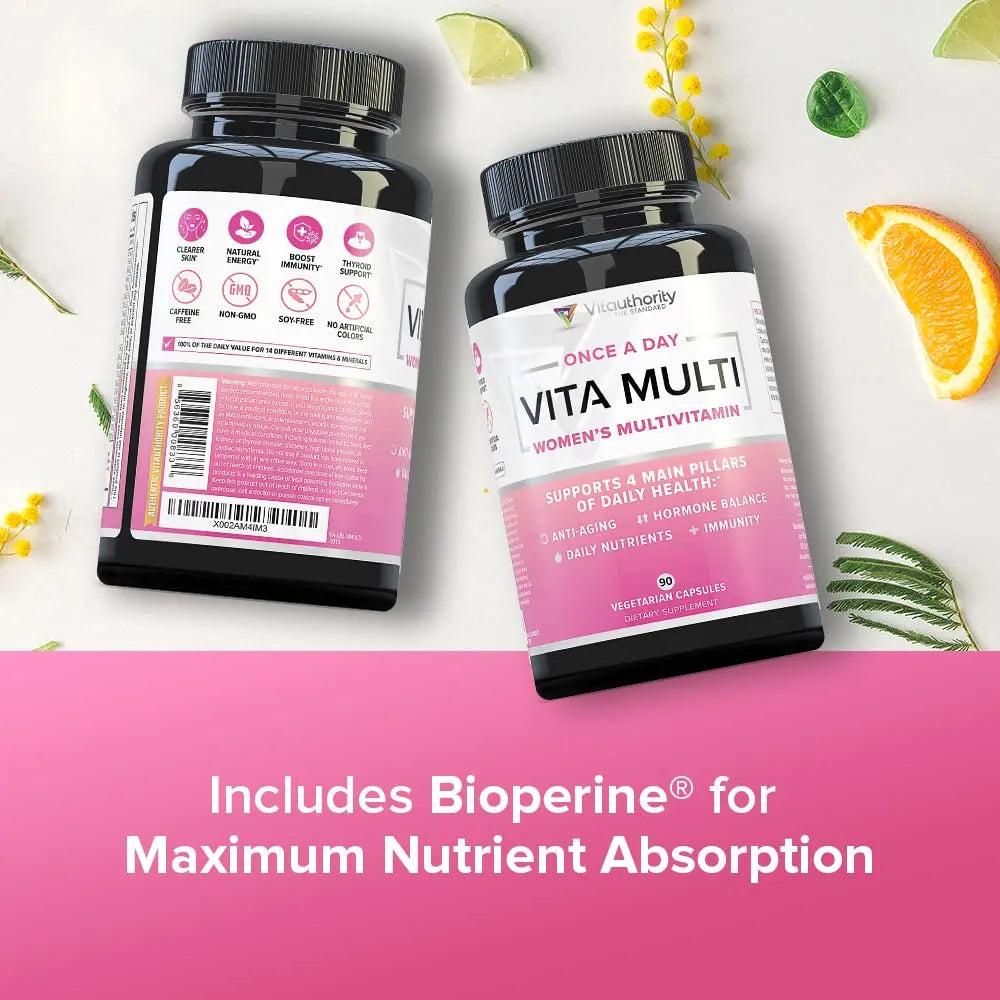 Vitauthority Multivitamin for Women Women’s Daily Multi-Vitamin Supplement with DIM, Iodine, Ashwagandha Supports Youthful Complexion Vitauthority buy supplements canada