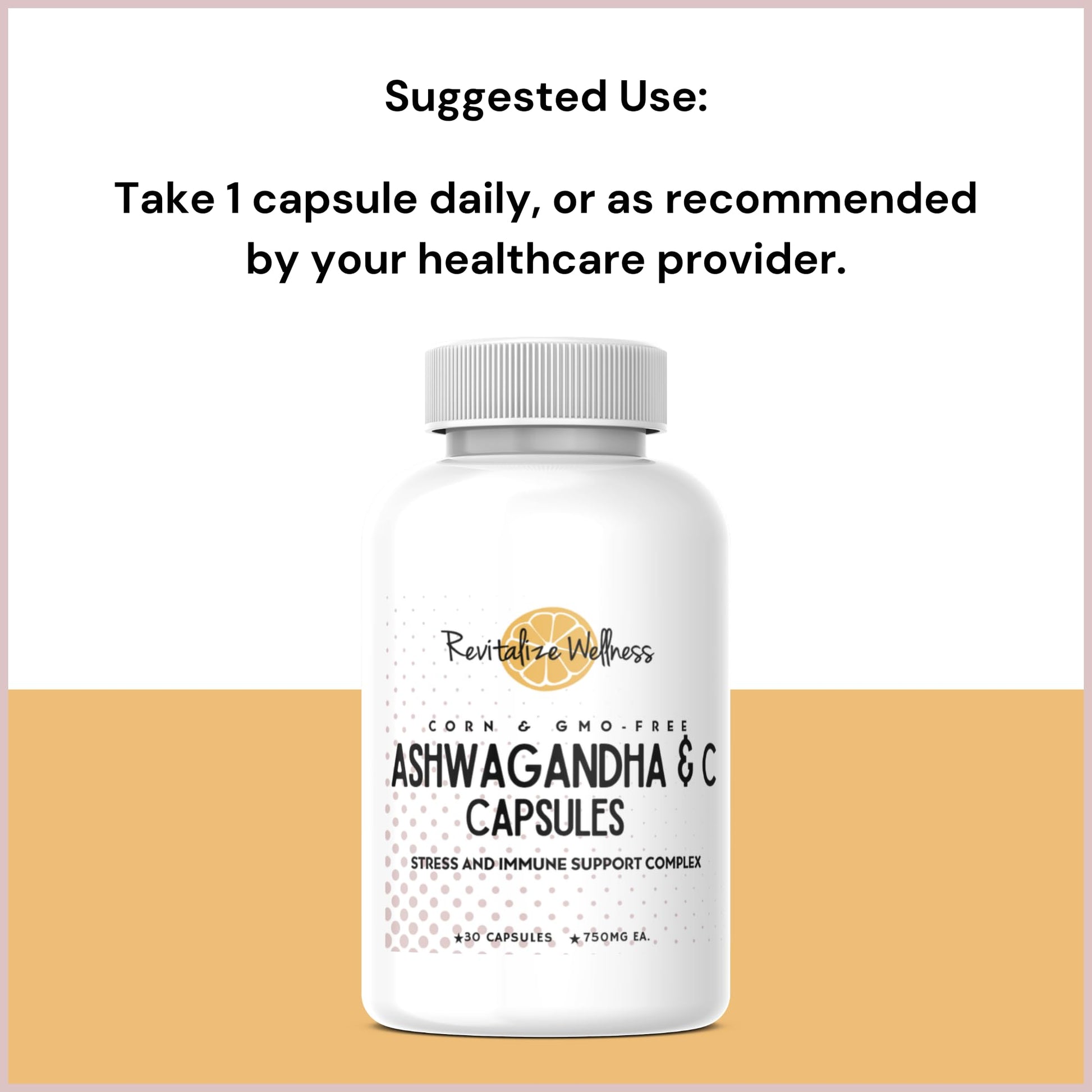 Revitalize Wellness Ashwagandha + Vitamin C Capsules | Stress and Immune Support Complex | with 550 mg Ashwagandha and 200 mg Vitamin C per Serving | 30 Servings Revitalize Wellness buy supplements canada