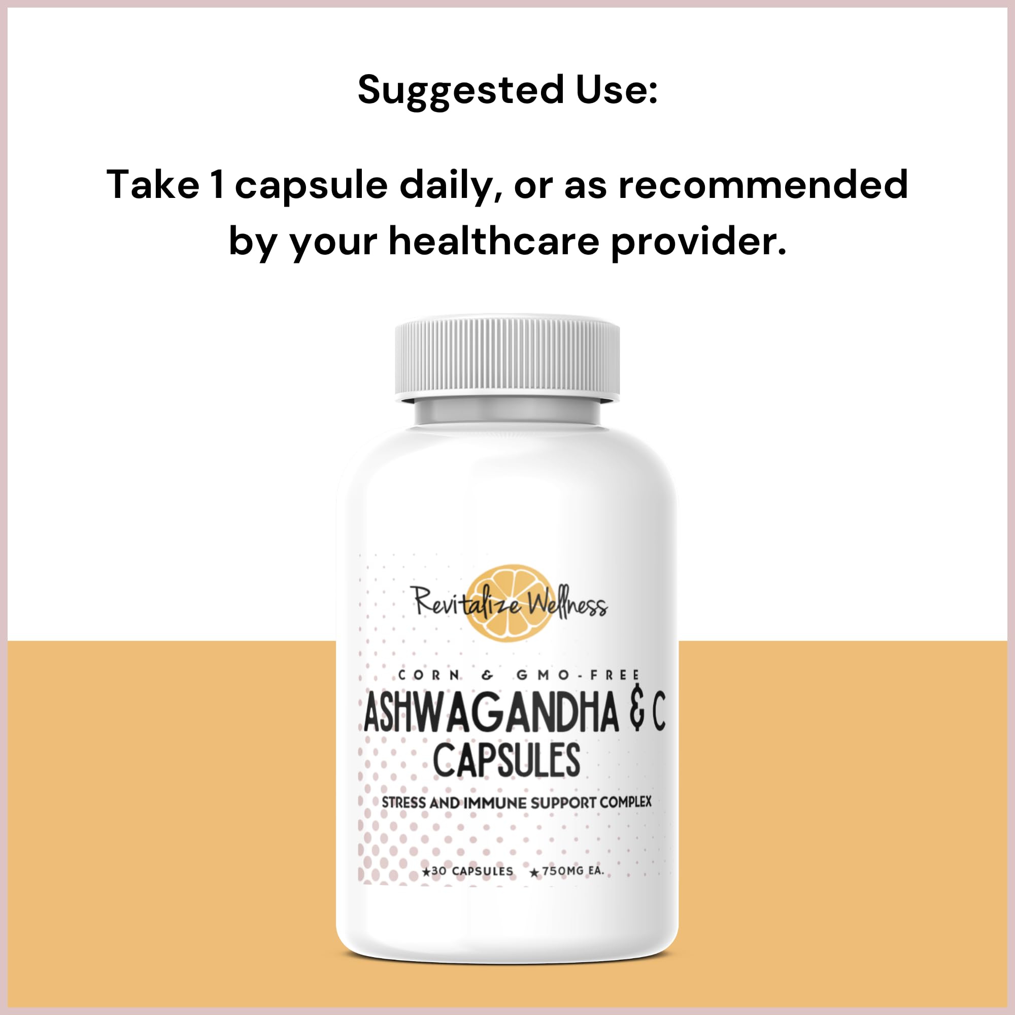 Revitalize Wellness Ashwagandha + Vitamin C Capsules | Stress and Immune Support Complex | with 550 mg Ashwagandha and 200 mg Vitamin C per Serving | 30 Servings Revitalize Wellness buy supplements canada