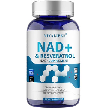 DQQI NMN Supplement Alternative 1500 mg - 120 Capsules (40 Day Supply) High Purity NAD+ & Resveratrol for Anti-Aging, Antioxidant Support, Energy & Focus Boost DQQI buy supplements canada