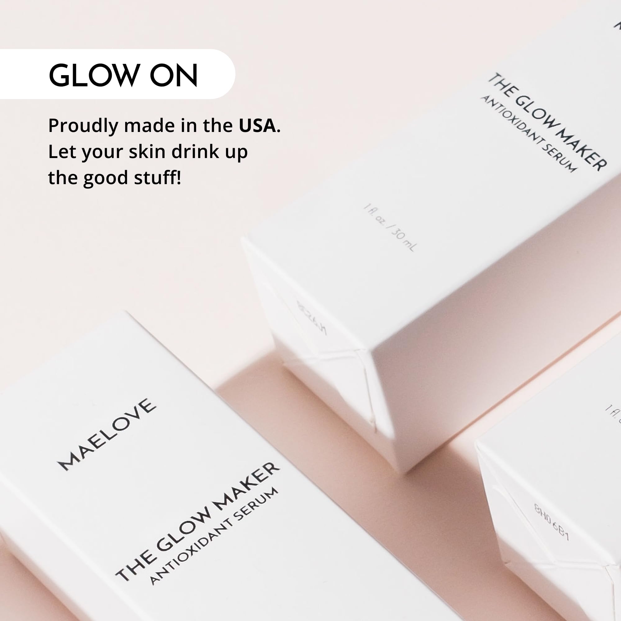 MAELOVE Glow Maker Vitamin C Serum with Vitamin E, Ferulic Acid & Hyaluronic Acid, Award-Winning Brightening MAELOVE buy supplements canada