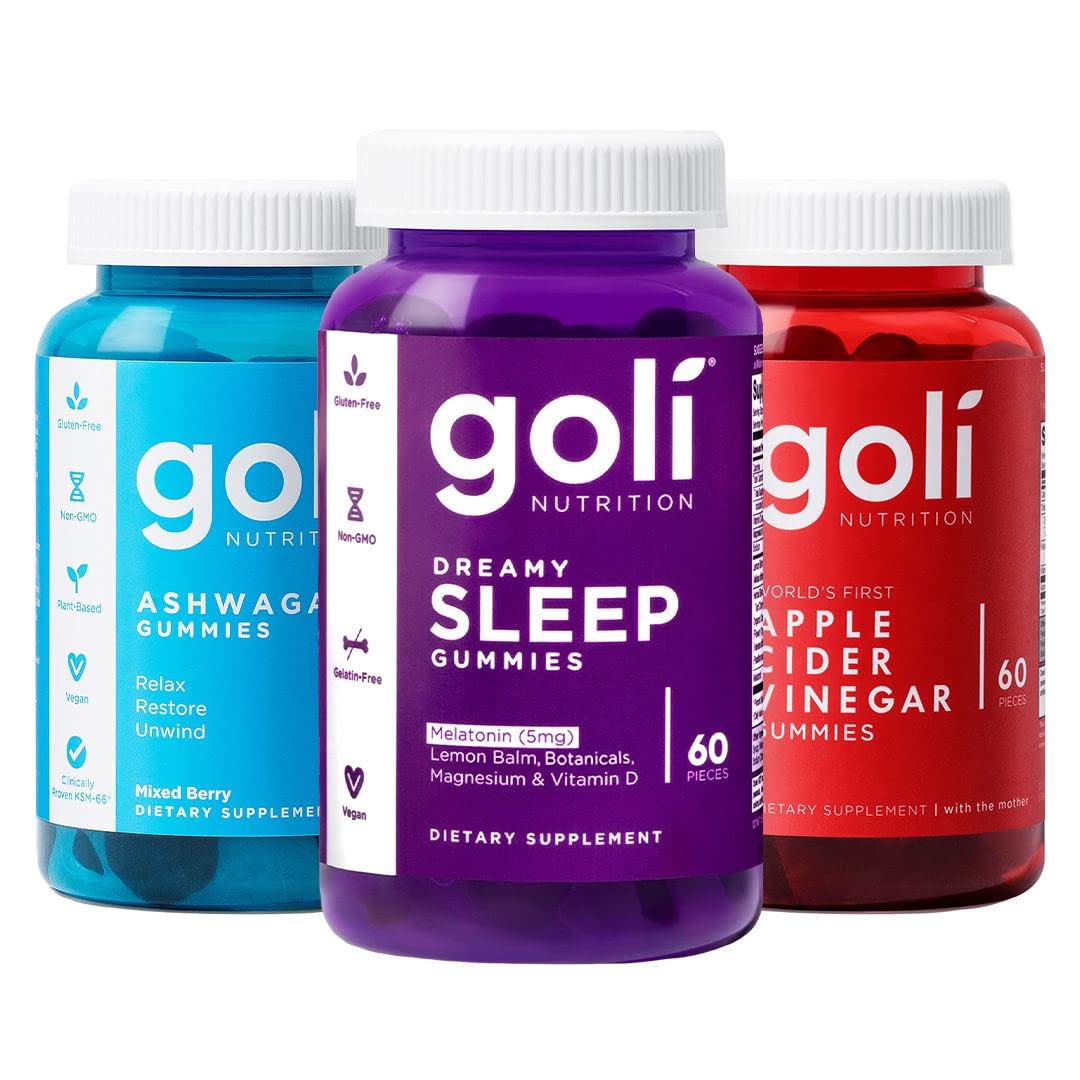 Goli - Sleep, Apple Cider Vinegar & Ashwagandha Gummy Bundle Goli buy supplements canada