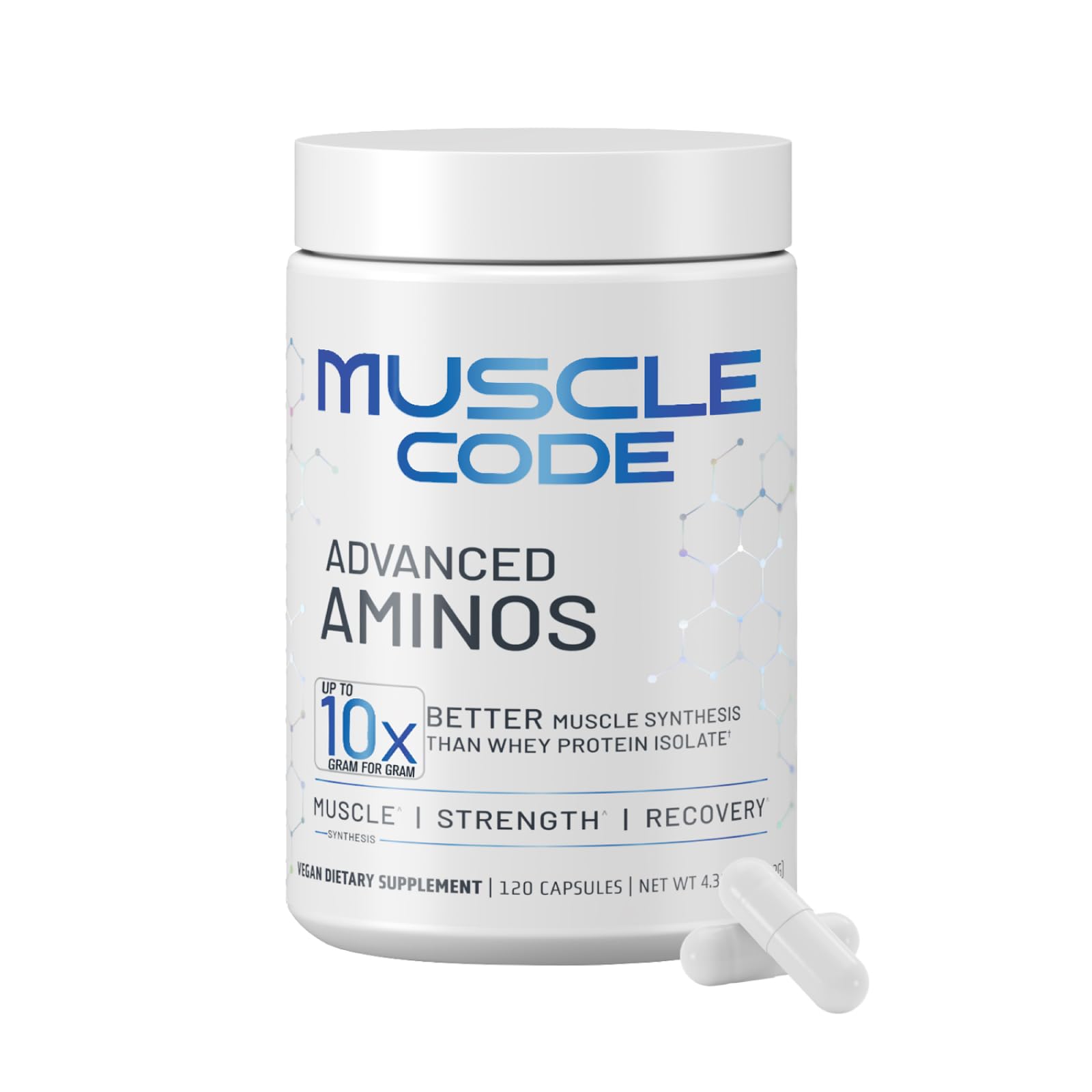 NAUTILUS Muscle Code Essential Amino Acid Capsules – Muscle Synthesis & Repair & Strength – Unflavored – 30 Servings – Clinically Studied NAUTILUS buy supplements canada