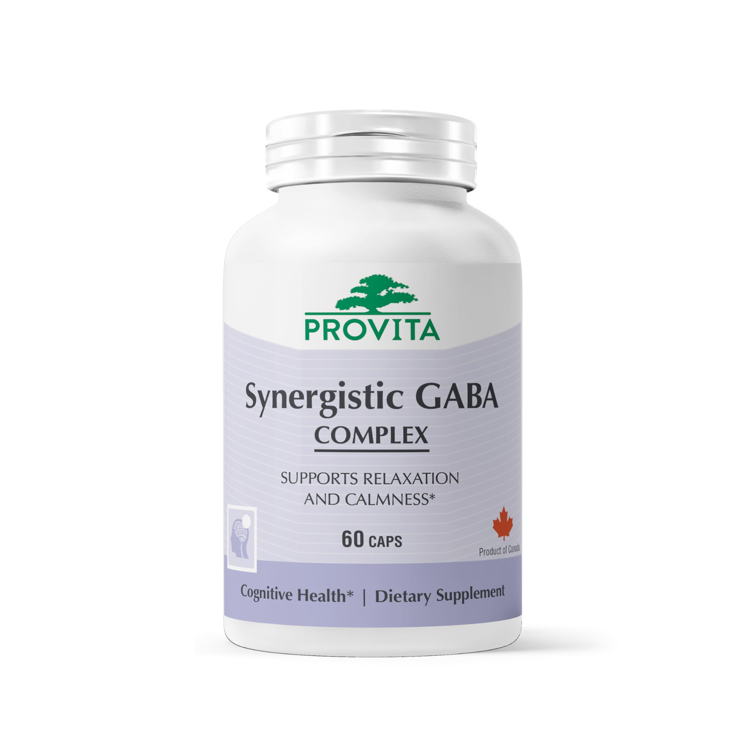 PROVITA Synergistic GABA Complex | GABA Supplement | with B6 & Glutamic Acid | Stress Relief Supplement | Mood Support | Relaxation & Calmness | Brain Support | Mood Enhancer | 60 Veg Capsules PROVITA buy supplements canada