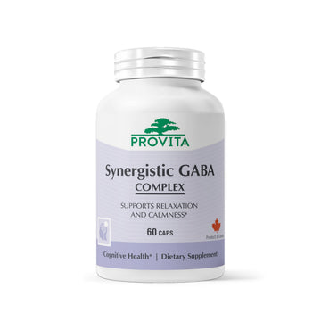 PROVITA Synergistic GABA Complex | GABA Supplement | with B6 & Glutamic Acid | Stress Relief Supplement | Mood Support | Relaxation & Calmness | Brain Support | Mood Enhancer | 60 Veg Capsules PROVITA buy supplements canada