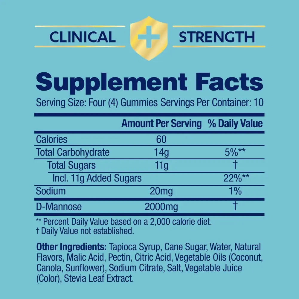 AZO D Mannose Urinary Tract Health Gummies, 40 Count, Clinical Strength 2000mg, Helps Cleanse, Flush & Protect, No.1 Pharmacist Recommended Brand, Vegan Tangy Citrus Blast Flavor, Non-GMO, Gluten Free AZO buy supplements canada