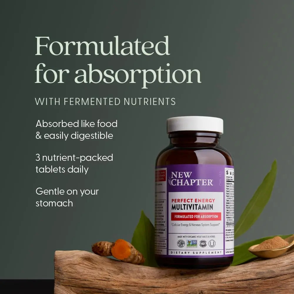 New Chapter Energy Supplement - Perfect Energy Multivitamin for Balanced Energy + Stress Support with B Vitamins + Vitamin D3 New Chapter buy supplements canada