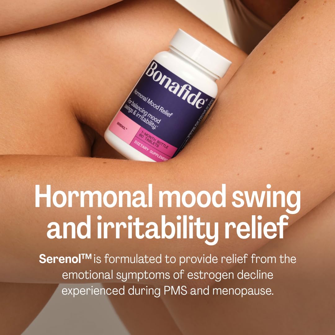 Serenol by Bonafide. Relief from Hormonal Mood Swings, Irritability, & PMS Bloating. — 3-Month Supply (180 Tablets) Bonafide buy supplements canada