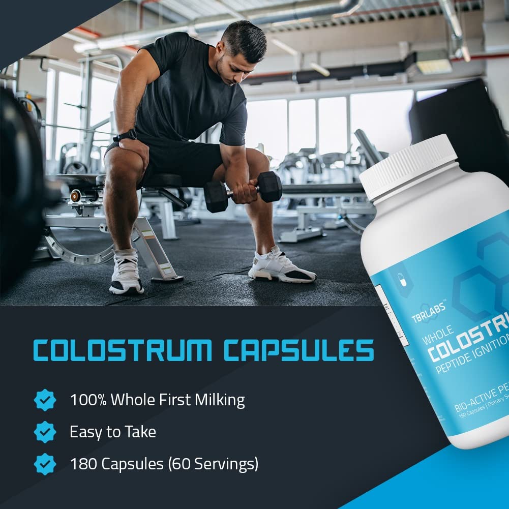 TBR Labs Pure Bovine Colostrum 180 Capsules - Antibiotic and Hormone Free - USA Source TBR Labs buy supplements canada