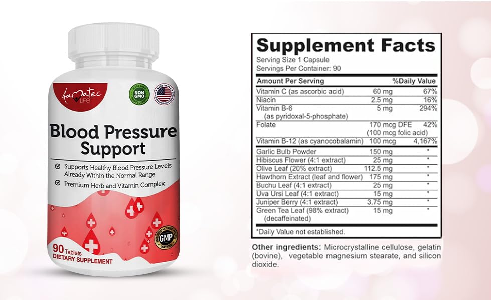 AAMATEC LIFE Blood Pressure Support Supplement 90 Capsules AAMATEC LIFE buy supplements canada